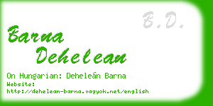 barna dehelean business card